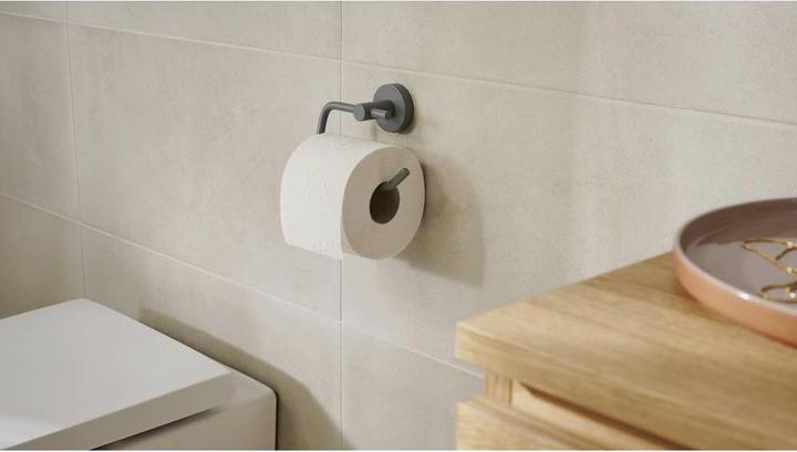 Produktbild tesa MOON GREY Toilettenrollenhalter inkl. Klebelösung ohne Bohren