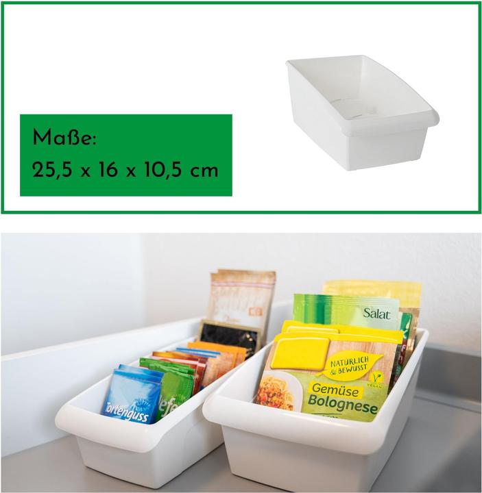 Image du produit Novaliv Boîte à soupe 4pcs Economy Set Tiroir Organisateur Cuisine - 25 x 16 cm BLANC Stockage d'épices