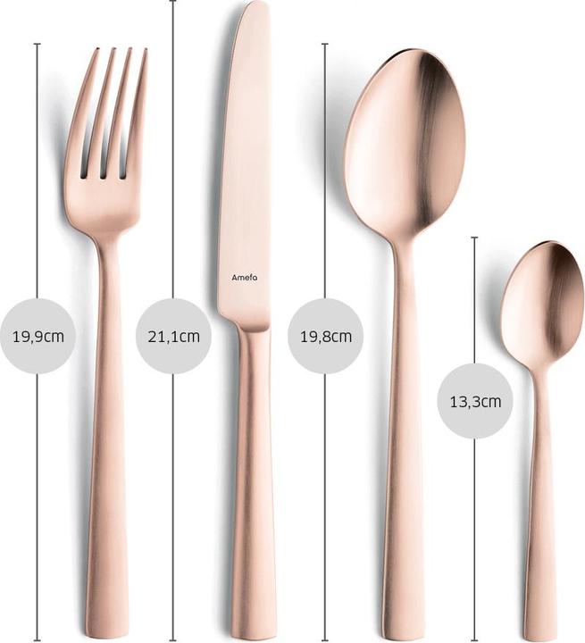 Actual product image Amefa VENTURA Besteckset 24-teilig PVD kupfer (24 Piece, Cutlery set)