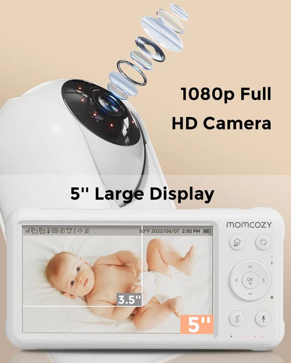 Produktbild Momcozy Video Babyphone (Babyphone mit Kamera, 300 m)