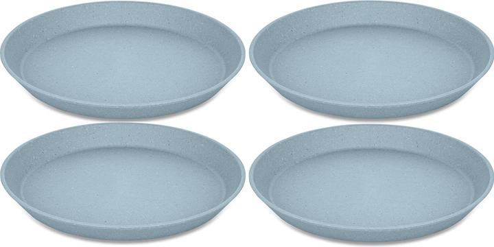 Koziol Speiseteller Connect Ø 20.5 cm, 4 Stück, Blau (4 x, 20.50 cm)