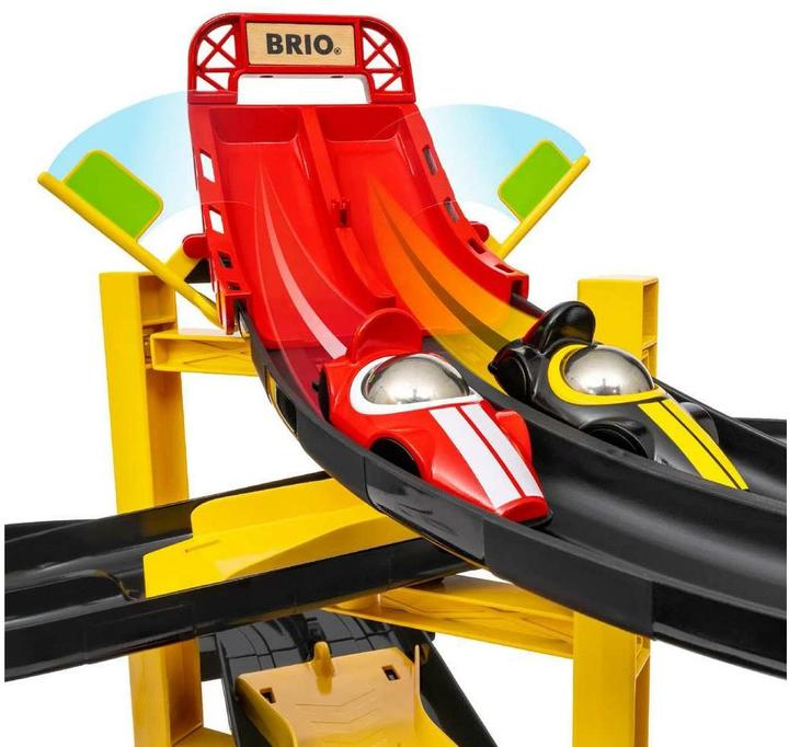 Produktbild Brio Rennbahn-Turm mit zwei Rennwagen