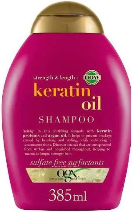 Actual product image Ogx Shampoo against hair breakage keratin oil 385 ml (385 ml, Liquid shampoo)