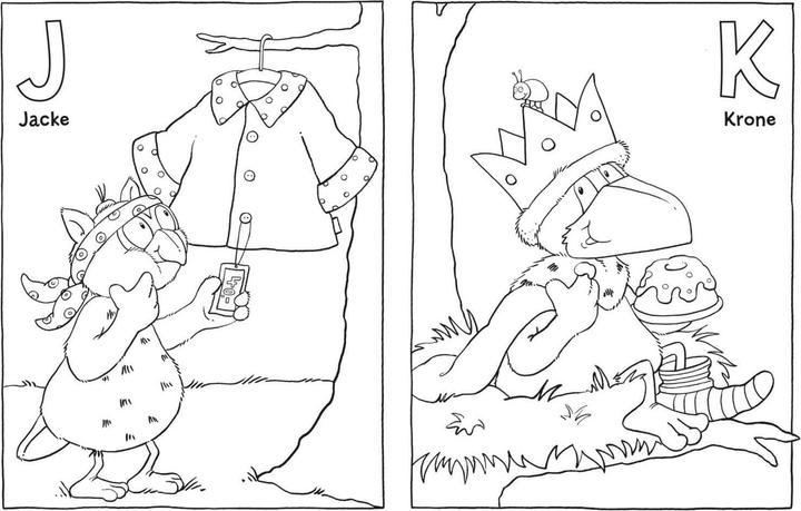 Actual product image The little raven sock: The funny ABC coloring book from the little raven sock