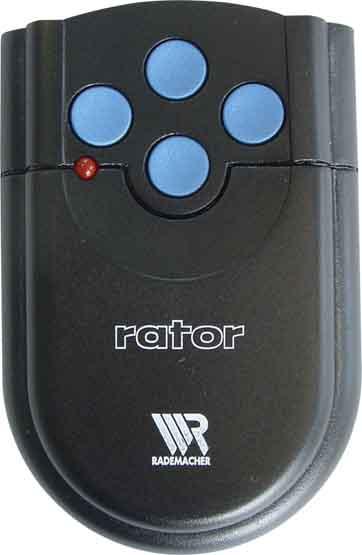 Actual product image Rademacher RAD 80000028 4-button Keeloq handheld transmitter with self-adhesive (Handheld transmitter)