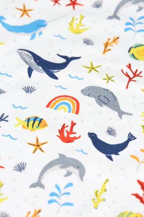 Actual product image Frugi Baby bodysuit 2-pack Rainbow Sea (9, 10, 11, 12)