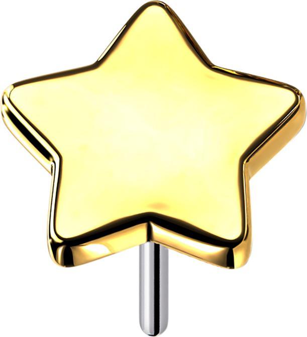 Immagine prodotto Star Piercing Stella Threadless placcata oro (Titanio G23, senza ottone)