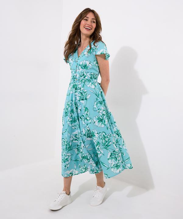 Actual product image Joe Browns Button Through Short Sleeve Floral Dress (12)