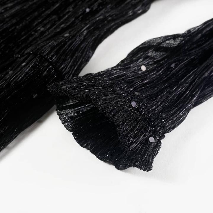Actual product image VidaXL Children's dress with long sleeves black 128,outer material (128)
