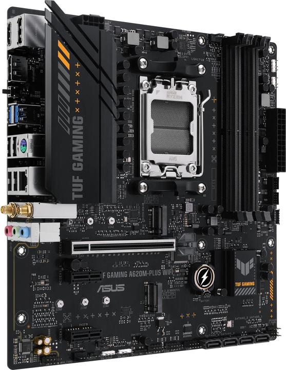 Productafbeelding ASUS TUF GAMING A620M-PLUS WIFI (AM5, AMD A620, mATX)