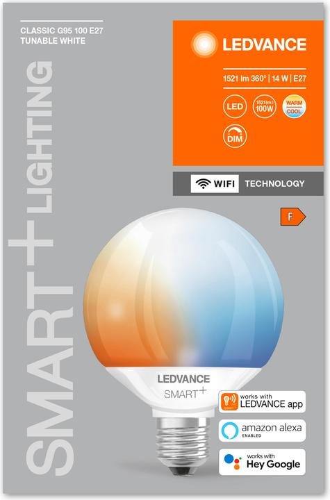 Produktbild Ledvance Smart+ Wifi Globe (E27, 14 W, 1521 lm, 1 x, F)