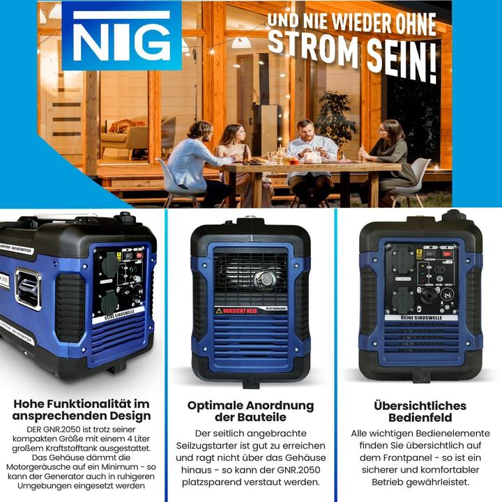 Actual product image NTG GNR.2050 generator set (1700 W, 4 l)