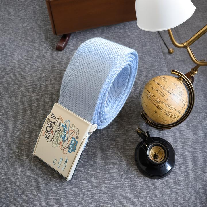 Image du produit Only-Bags.Store 1 PC Jugendgürtel, verdicktes buntes Segeltuch, kreativer Strassengürtel, austauschbare Schnalle
