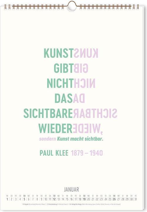 Produktbild Typografie-Kalender 2025 Look at pictures (20 x 20 cm, Harter Einband, Deutsch)