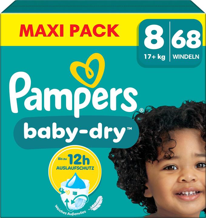 Produktbild Pampers Baby-Dry (Gr. 8, Halbmonatsbox, 68 Stück)