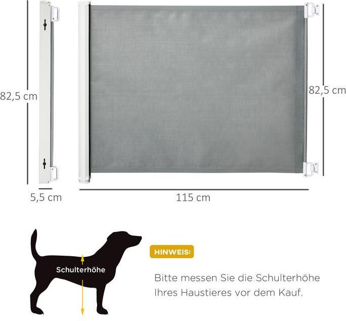 Image du produit Swisshandel24 Barrière de sécurité pour porte de chien Barrière de sécurité pour escalier Séparateur de sécurité (5.50 cm)