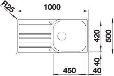 Immagine prodotto Blanco Lantos XL 6 S-IF (Lavandino montato in alto, 100 cm, 50 cm)