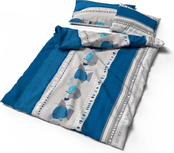 Produktbild Lotus Bettwaren Bettwäsche Bambus Tulani blau (Duvetbezug, 160 x 240 cm)