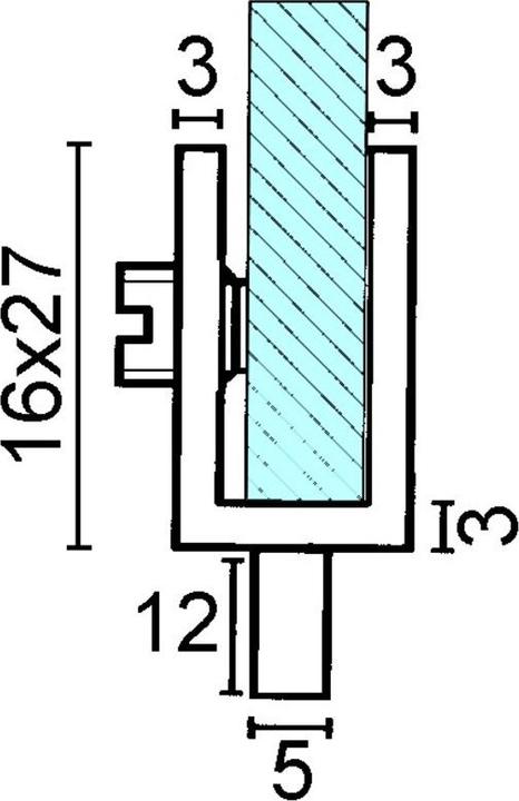 Actual product image Werkstarck Glass door hinges