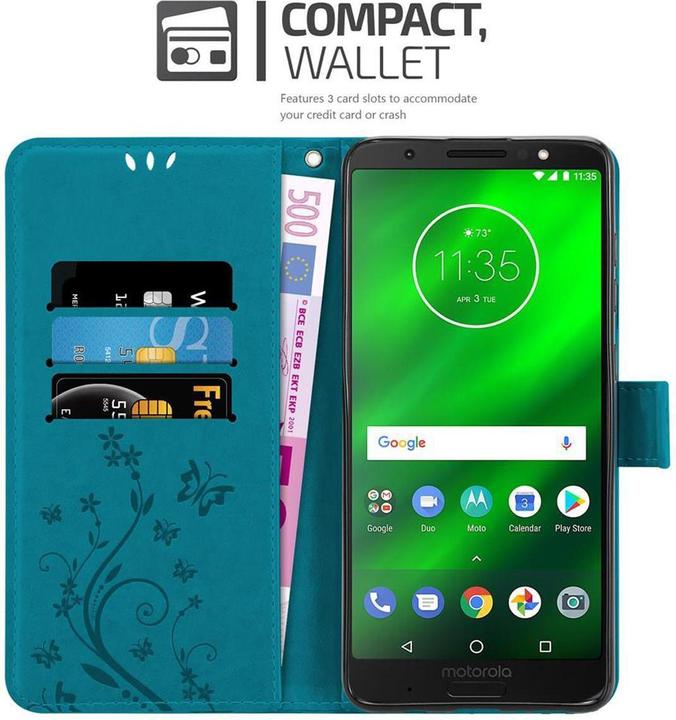 Produktbild Cadorabo Flower Book Cover (Motorola Moto G6 Plus)