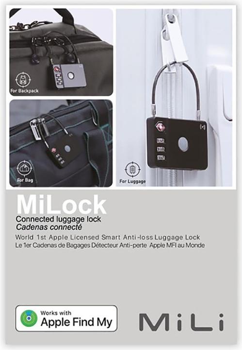 Productafbeelding Mili MiLock, bagagevinder en -slot (iOS, Appel, iPadOS)
