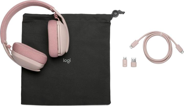 Image du produit Logitech ZONE VIBE WIRELESS MS - ROSE,A00167/A00172,MS,MFI - EMEA (20 h, Sans fil)