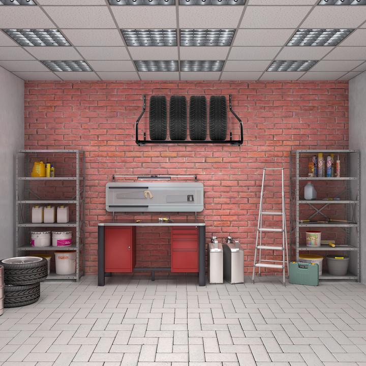 Actual product image Relaxdays Wall-mounted tyre rack