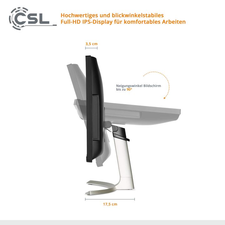 Image du produit CSL PC tout-en-un Unity U24B-AMD / 5600G / 1000 Go / 16 Go RAM / Win 11 Famille (AMD Ryzen 5 5600G, 16 Go, 1000 Go, AMD Radeon Graphics)