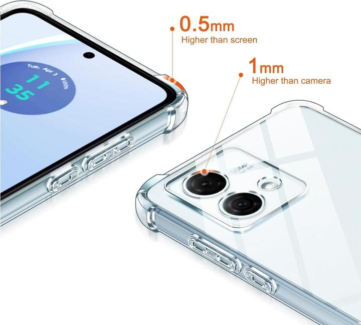 Actual product image Screenguard Motorola Moto G84 5G Case Crystal Soft Airbag Bumper (Motorola Moto G84)