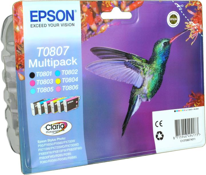 Image du produit Epson T0807 Claria Photographic (M, LM, LC, CF, C, Y)