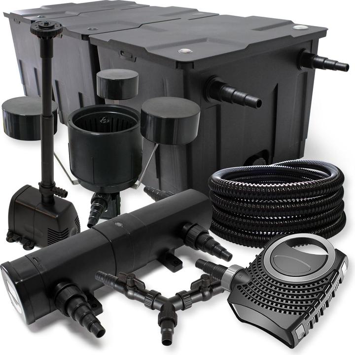 SunSun Filter 90000l Teich 36W UVC NEO10000 Pumpe Schlauch Skimmer Springbrunnen