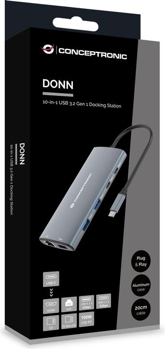 Produktbild Conceptronic USB Typ-C auf HDMI/USB 3.0/ USB Typ-C (USB-C, 1 Ports)