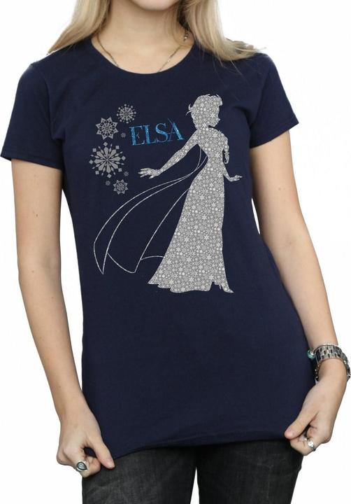 Immagine prodotto Disney Frozen Elsa Christmas Silhouette Maglietta Donna (L)