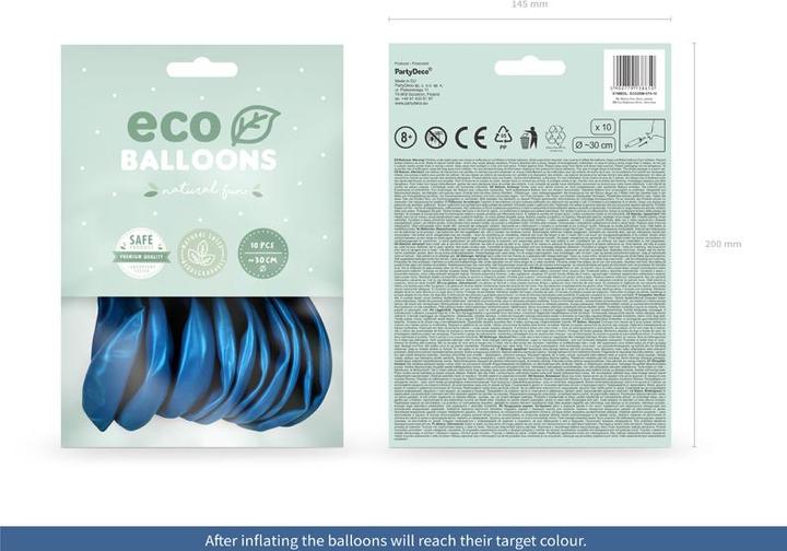 Actual product image Partydeco Balloons Eco Bleu Royal métallique (10 x)