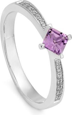 Image du produit Breuning BAGUE - E.AMETHYSTE/Brill. 0,068 Ct. H/si (52, Or 750/18 K)