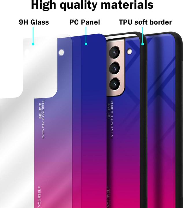Actual product image Cadorabo TPU 2 colors glass cover (Samsung Galaxy S21 5G)