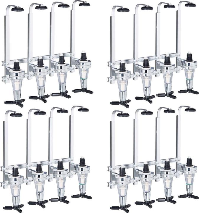 Immagine prodotto Relaxdays Set di 4 portabottiglie e dispenser da montare a parete (Frusta cocktail)