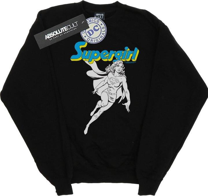 Supergirl Mono Action Pose Sweatshirt