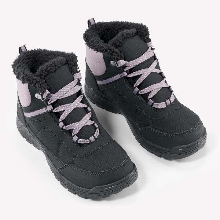 Immagine prodotto Quechua Scarpe invernali per bambini taglia 35-38 stringate, calde, impermeabili, da trekking - SH100 (38)