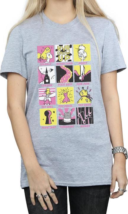Immagine prodotto Disney Tinkerbell Squares Maglietta Ampia Donna (XL)