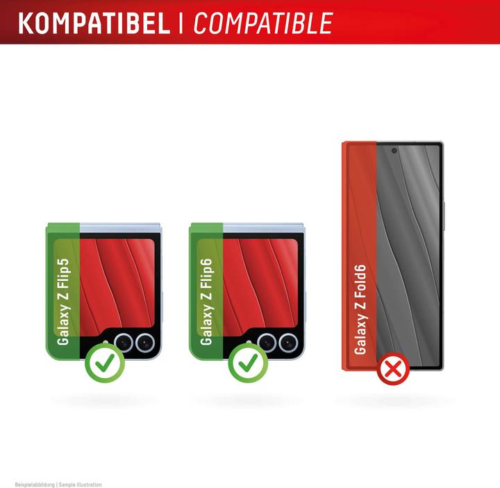 Actual product image Displex Smart Glass 2D (1 Piece, Samsung Galaxy Z Flip5, Samsung Galaxy Z Flip6)
