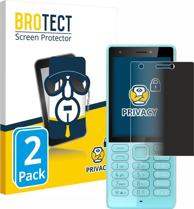 Productafbeelding BROTECT Sichtschutzfolie Anti-Spy Privacy Folie Blaulicht-Schutz (2 Stuk, Nokia 216)