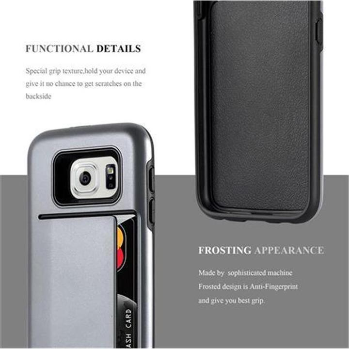 Actual product image Cadorabo Hybrid shield cover with card pocket (Samsung Galaxy S6)