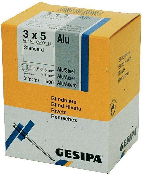 Produktbild Gesipa Blindniete 5x12mm Alu/Stahl