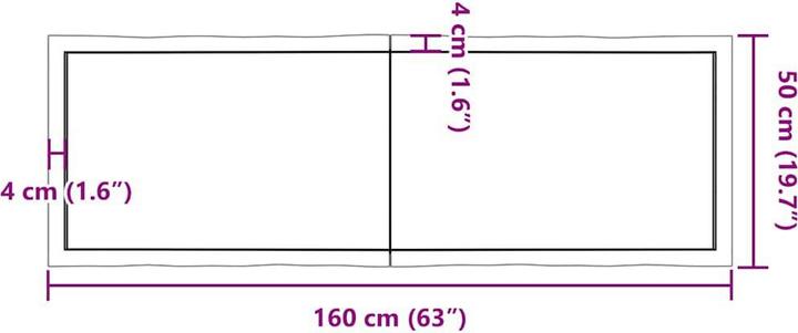 Actual product image VidaXL Aneta (160 x 4 x 50 cm)