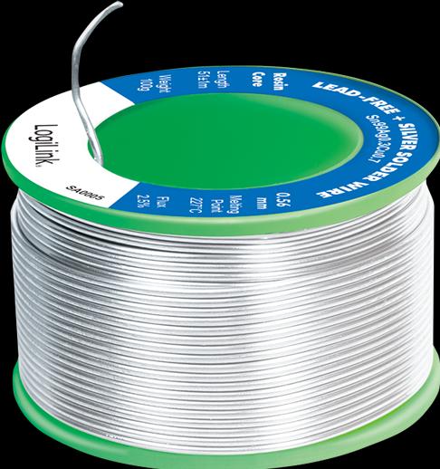 Produktbild LogiLink Lötdraht Ø 0,56 mm (bleifrei + Silber), 0,7% Kupfer, 100g Ro