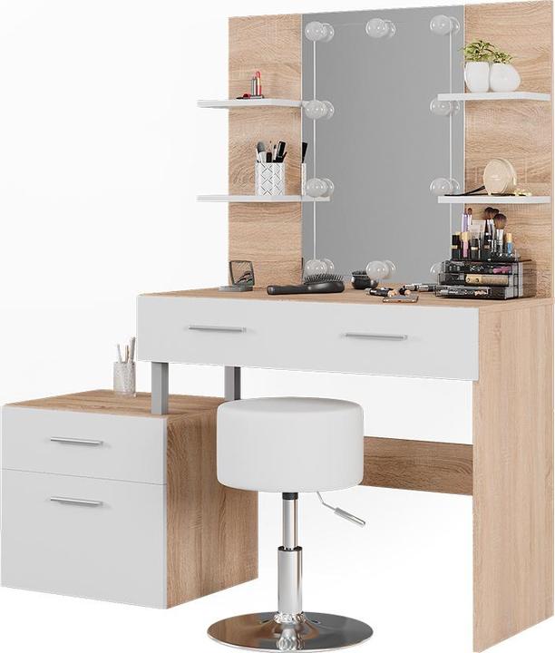 Produktbild Vicco Maria mit Hocker und Beleuchtung (132 x 43 x 145.5 cm)