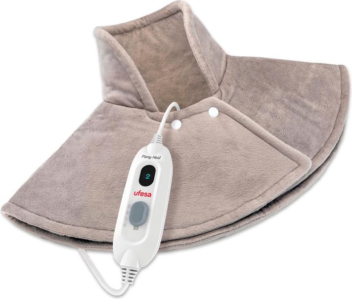Ufesa Flexy Heat NC Complex Electric Pad 60x62cm 100W with Ultrawhite Microfiber and 3 Temperature Setting