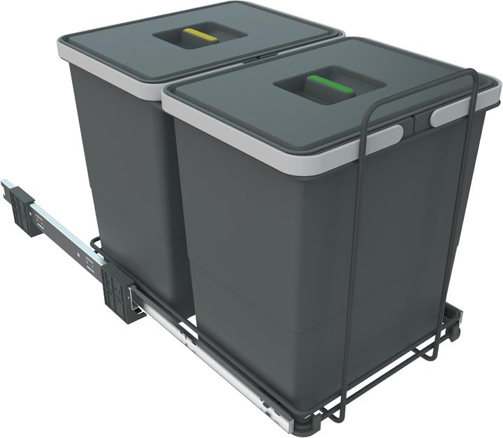 Actual product image Elletipi Ausziehbarer Mülleimer zur Mülltrennung (36 l)