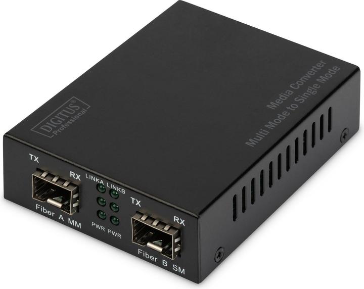 Digitus Gigabit Multimode zu Singlemode Medien Konverter SFP zu SFP 155Mbps 1.25Gbps 850nm 1310nm MM 1310...